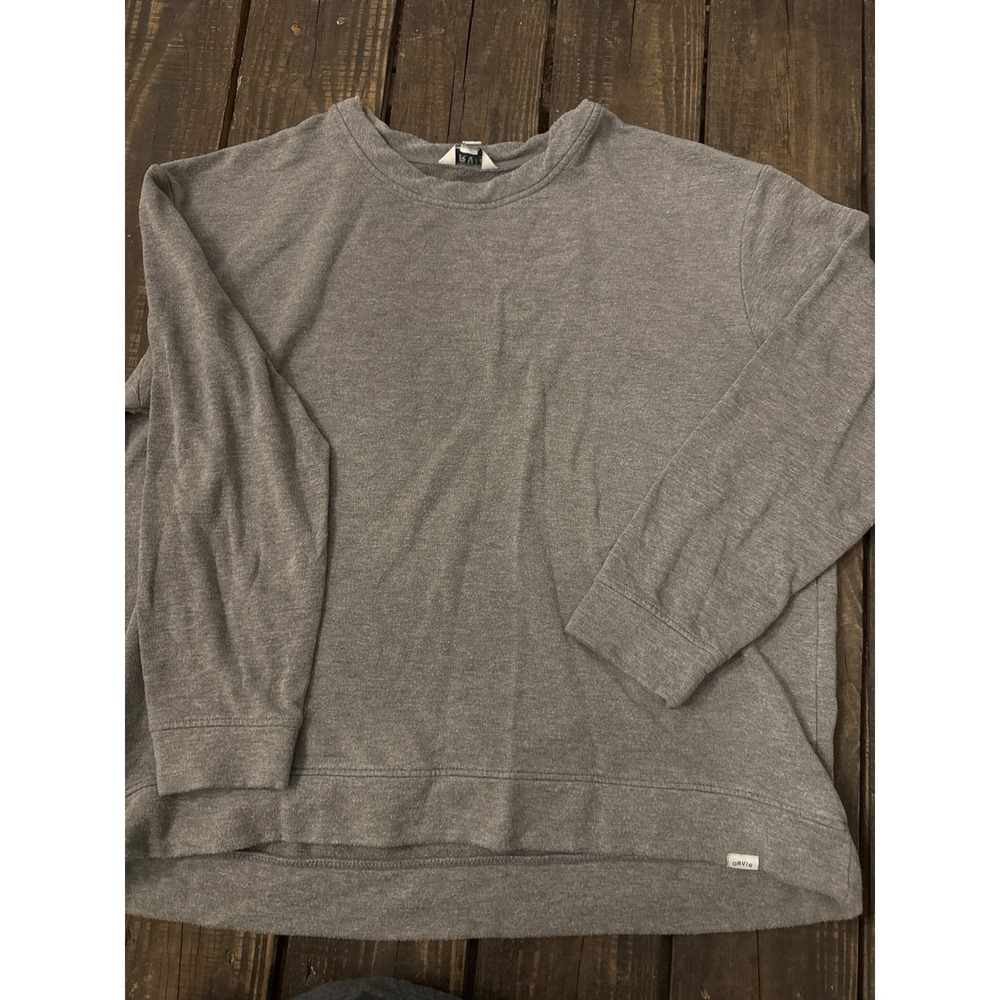 Orvis Classic Collection Heather Gray Crewneck Sweatshirt Womens XL Pullover